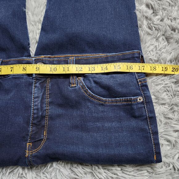 Crown & Ivy Jeans Womens 14 Straight Leg Stretch Denim High Rise Pockets Casual - Picture 5 of 15